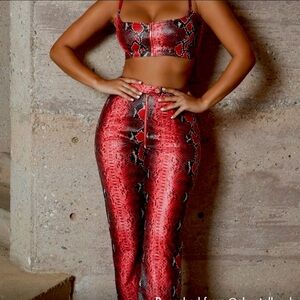 Oh Polly Snake print 2 piece set